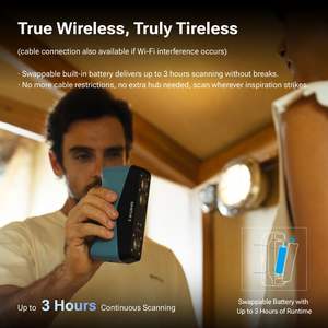 Scanner 3D sans fil Shining 3D EINSTAR 2, double source lumineuse, précision de 0,05 mm, avec étui rigide - Product Image 2