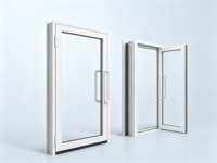 Porte de Magasin à Battant Antivol en Alliage d'Aluminium à Double Vitrage Isolant Style KFC - Fabricant Transfrontalier de Portes