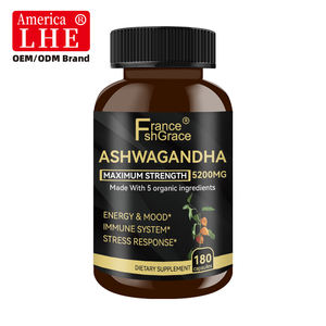Poudre de racine d'ashwagandha biologique, extrait de poivre noir, complément alimentaire pour le soutien de l'humeur et la réduction du stress, 180 capsules végétales d'ashwagandha - Product Image 1