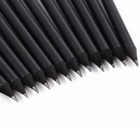 BECOL Vente en gros Crayons HB en bois standard Crayon en bois noir mat personnalisé avec logo personnalisé pour fournitures scolaires