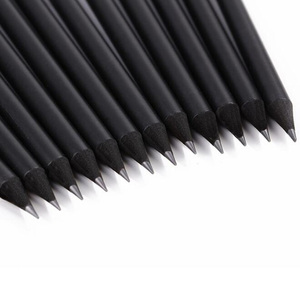 BECOL Atacado Padrão Madeira HB Lápis Personalizado Matte Black Lápis De Madeira com Logotipo Personalizado para Material Escolar - Product Image 2
