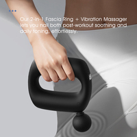Pistolet de massage facial électrique 2 en 1 pour la relaxation musculaire Pistolet de massage facial pour brûler les graisses Anneau de massage des tissus profonds du dos avec ceinture vibrante