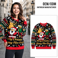 Pull en tricot intégral unisexe de qualité supérieure en viscose et polyester, motif Fair Isle, col boutonné, idéal pour les vacances d'été, pour femmes, ODM