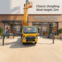 Véhicule de travail surélevé diesel Dongfeng D5 de 32 m, portée de 16 m, rigidité structurelle améliorée, système de contrôle de précision, usage intensif