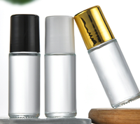 Vente en gros de flacons roll-on en verre transparent de 30 ml et 50 ml pour huiles essentielles, eau florale, mascara, diffuseur de parfum, impression sérigraphique