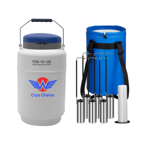 Boîte métallique cryogénique N2 à faible volatilité YDS-12-90 Micro conteneur d'azote liquide 12L insémination artificielle - Product Image 4