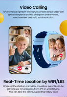 Reloj Inteligente para Niños con Pantalla IPS HD de 1.83 Pulgadas, 4G SIM, Cámara, Chat de Voz, GEO Fence, 600mAh, IP65, SeTracker, Relojes Inteligentes para Niños y Niñas