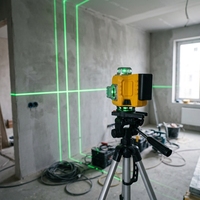 Niveau laser vert industriel 4D à 16 lignes, 360 degrés, longue autonomie, batterie au lithium, haute luminosité, auto-nivelant