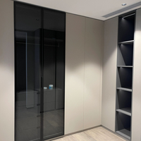 Armoire avec tiroirs, style minimaliste côtier, en MDF gris, pour chambre d'hôtel, marron doré, nordique, victorien