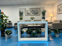 Kios OLED Transparan Horizontal 55 inci 1080p, Layar Sentuh 10 Titik, Signage Digital, Transmisi Cahaya 43%, RS232, untuk Toko Ritel Komersial