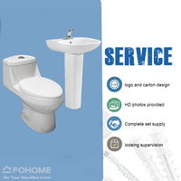 Ensemble de toilettes et de lavabo en céramique économique, style sud-américain, Inodoros Y Lavamanos, WC à poser au sol