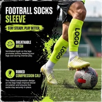 Chaussettes de football personnalisées à séchage rapide, antibactériennes, compressives, respirantes, en maille tricotée polyester/nylon pour jeunes enfants
