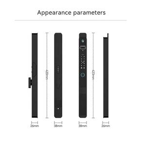 Dernière porte verticale en bois en métal côté droit ultra-mince ultra-étroit mince CNC RFID combinaison Cloud Data Storage Lock - Product Image 6