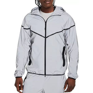 Cortavientos de correr de nailon ligero personalizado para hombre, chaqueta impermeable aislada con cuello levantado para primavera informal - Product Image 6