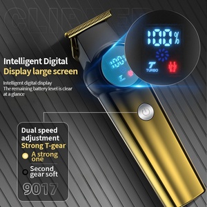 Cortadora de Pelo Eléctrica Recargable <span class=keywords><strong>Profesional</strong></span> con Pantalla Digital, Cuchillas de Acero Inoxidable, Resistente al Agua, para Barberías - Product Image 4