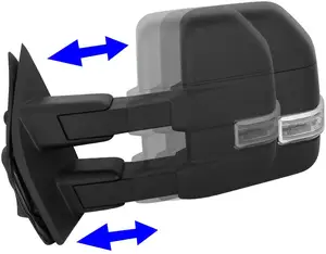 Для 15-18 F-150 с питанием + Подогрев/светодиодный указатель поворота + Подсветка для автомобильного зеркала заднего вида, замена бокового буксировочного зеркала