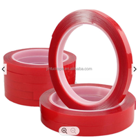 Cinta de espuma acrílica transparente de película roja cinta de doble cara cinta adhesiva de espuma impermeable de doble cara