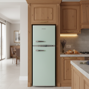 Réfrigérateur Électrique Compact Rétro <span class=keywords><strong>Vintage</strong></span> MDFR120-RE à Double Porte, Sans Givre, Économe en Énergie, en Acier Inoxydable pour Petits Espaces - Product Image 2