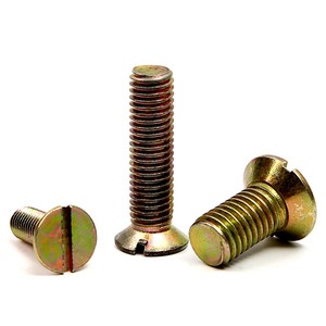 Tornillos <span class=keywords><strong>de</strong></span> máquina <span class=keywords><strong>de</strong></span> cabeza plana avellanada con ranura DIN965 <span class=keywords><strong>de</strong></span> acero al carbono M2 M3 M4, chapados en zinc amarillo, para fijación <span class=keywords><strong>de</strong></span> carcasas electrónicas - Product Image 4