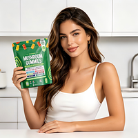 OEM 8-in-1 Mushroom Blend Gummies Gemengde Fruit Smaak Bevat Leeuwenmanen, Ashwagandha & Diverse Paddenstoelenextracten 80 stuks