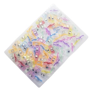 <b>Sewing</b> Clips 100 Pcs Transparent Colored Plastic Binder Clips For Patchwork Garment Binding Durable Small Size - Product Image 5
