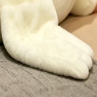 Peluche d'oie blanche multi-tailles, coussin de compagnie long et moelleux pour le sommeil, idéal pour cadeau et décoration intérieure