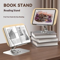 Support de Lecture en Alliage d'Aluminium, Étagère de Bureau pour Enfants, Support de Tablette PC Multifonctionnel Pliable et Rotatif à 360 Degrés, Marque OEM