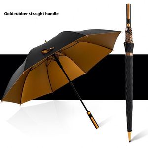 Parapluie de golf professionnel pour homme, double usage, manche long, noir, design droit, pour jours ensoleillés et pluvieux, renforcé, pour adultes, idéal pour les voyages - Product Image 6
