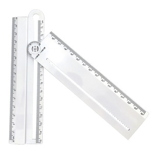 Multi Functional Ruler 30 Cm Aluminum Alloy Angle Ruler For Drawing Measuring Thickness And Font Size - Product Image 5