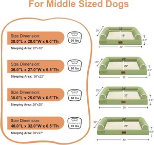 All Season Arctic Velvet <b>Dog</b> <b>Bed</b> Waterproof TPU Non Slip Egg <b>Crate</b> Foam Pet Sofa for Middle Sized <b>Dogs</b> Wholesale Custom - Product Image 3