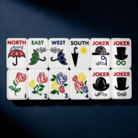 160 tuiles de mahjong américaines, ensemble gravé à 5 couches London Calling pour les amateurs de culture britannique