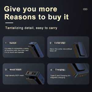 Micrófono de Solapa Inalámbrico USB SX12 de Alta Calidad con Cancelación de Ruido, Diseño Portátil de Escritorio - Product Image 5