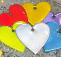 Amour réfléchissant enfants étudiants sac à dos accessoires pendentif réfléchissant porte-clés nuit sécurité signes d'avertissement mettre en évidence équitation