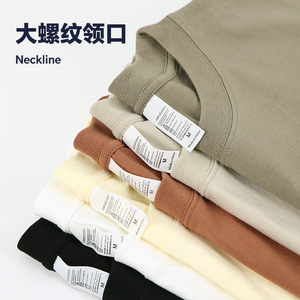 Nouvelle Collection 2025 Printemps/Été T-shirt Homme en Coton Pur 260g Coupe Ample Respirant Style Décontracté Taille Européenne - Product Image 2