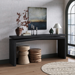 <b>Rustic</b> Solid <b>Wood</b> Veneer Console Table 65 Inch Long Farmhouse Entryway Sofa Table for Living Room Hallway Behind Couch - Product Image 2