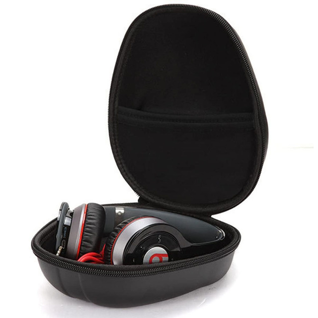 EVA Hard Shell Case for Over-The-Ear Headphones Full Protection Waterproof Shockproof Dustproof Button Closure Outdoor Use Fits