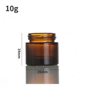 Pots en verre brun 5g-100g vides à large ouverture pour baume à lèvres et crème contour des yeux, avec bouchon à vis en aluminium, emballage cosmétique pour soins de la peau - Product Image 3