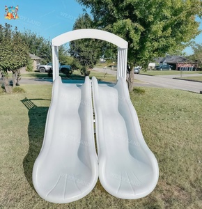 Noleggio di feste commerciali in plastica bianca per bambini Slide gioco pastello bianco morbido <span class=keywords><strong>parco</strong></span> <span class=keywords><strong>giochi</strong></span> Soft Pit Ball <span class=keywords><strong>con</strong></span> doppio scivolo - Product Image 4