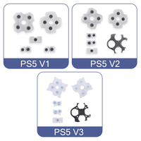 Tampons en caoutchouc conducteurs pour boutons de manette PS5, D-pad, boutons ABXY, adhésif conducteur V1 V2 V3