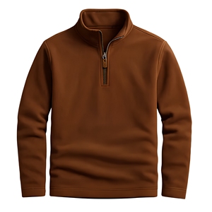 Sweat-shirt zippé personnalisé pour homme, poids moyen, avec étiquette tissée, pour les programmes de marques de vêtements américaines - Product Image 1