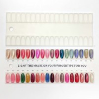 Nouvel Échantillonnier Intégré de 36 Couleurs pour Manucure, Carte de Présentation Professionnelle Spéciale pour Salon d'Onglerie avec Faux Ongles