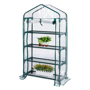 Serra da giardino OEM DD2160 a 4 livelli per la germinazione dei semi e la coltivazione di ortaggi, mini serra con copertura in PVC con cerniera. - Product Image 5