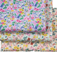 Tissu en taffetas tissé 100% coton imprimé floral, ignifuge, respirant, écologique, poids moyen, pour robes de bébés filles