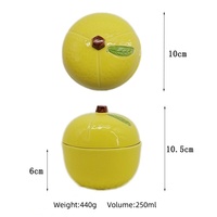 Cartoon schattige citroen servies thuis creatief hoogwaardig keramiek fruitbord salade dessert schaal bordenset