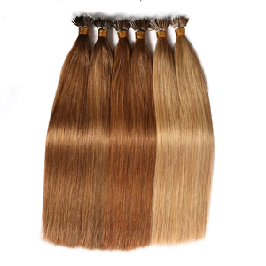 Jasmine Beauty Hot Sale 100% Remy hair nano tip hair extensions Keratin Tip Extensions Silky Straight Wave Style Piano Micro - Product Image 1