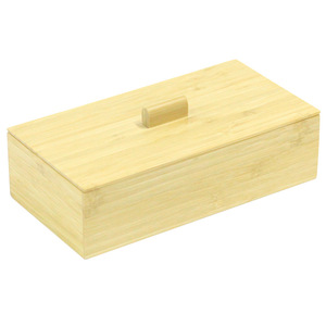 Rectangular bamboo <b>box</b> with lid, desktop storage <b>box</b>, detachable dividers, custom-made gift packaging <b>tea</b> <b>box</b> storage. - Product Image 4