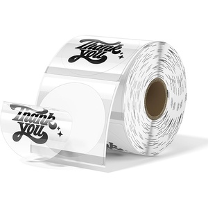 Rollos de Etiquetas Adhesivas Térmicas Transparentes de Vinilo Holográfico Cuadradas de 2 Pulgadas (57 mm x 30 mm) para Exhibición, Venta al por Mayor - Product Image 1