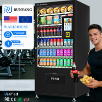 Distributeur automatique intelligent de collations et de boissons RUNYANG, personnalisé, pour l'extérieur, sans personnel, avec intelligence artificielle
