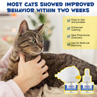 Kit Diffuseur de Phéromones Apaisantes pour Animaux de Compagnie à Brancher, Marque Privée, 60 Jours, avec Recharges, pour le Soulagement du Stress et de l'Anxiété de Séparation chez le Chat