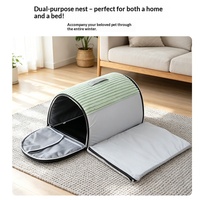 Nouveau lit pour chien automne/hiver 2026, détachable, lavable, chaud, fermé, pour la sécurité des chiens, avec rideau de porte, tente pour chat